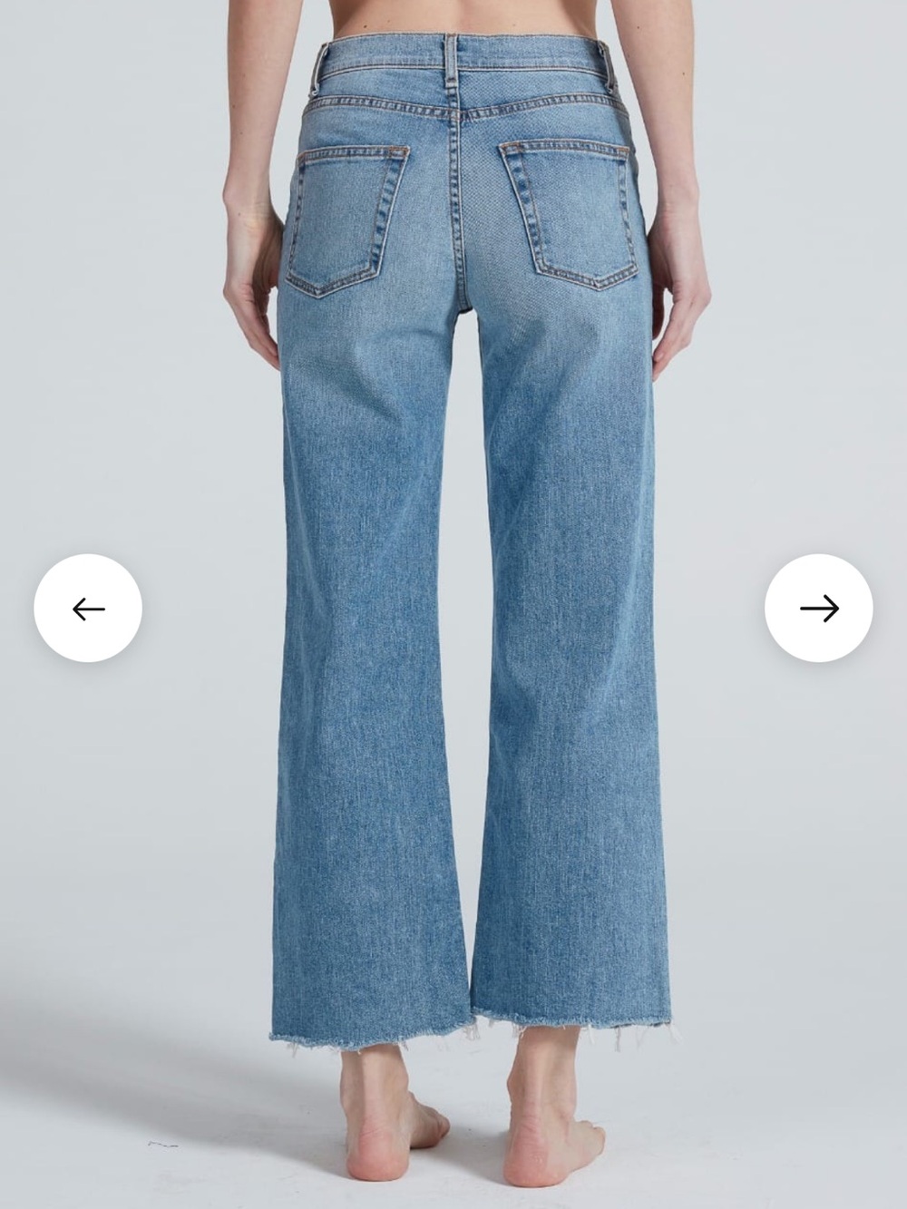 ASKK NY Crop Wide Leg Jeans Size 30 - Picture 2 of 7